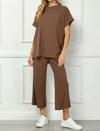See And Be Seen Melinda Crop Pants In Mocha In Brown