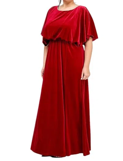 See And Be Seen Radiance Gown In Ruby In Multi