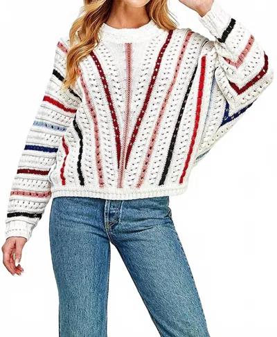 See And Be Seen Samantha Striped Sweater In Multi