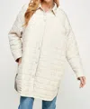 See And Be Seen Shayna Reversable Quilted Jacket In Cream In White