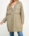 See And Be Seen Shayna Reversible Quilted Jacket In Olive In Green