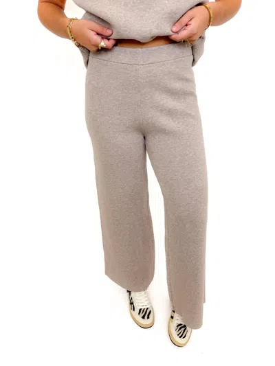See And Be Seen Stillness Wide Leg Pants In Soft Heather Grey In Gray