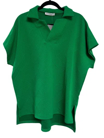 See And Be Seen Women's Collared Polo Top In Green