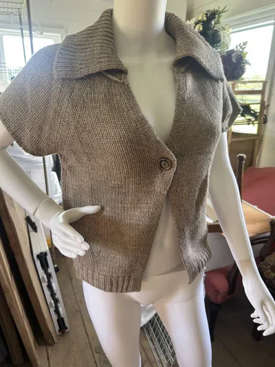 See And Be Seen Women's Collared Sweater Vest In Mocha In Neutral