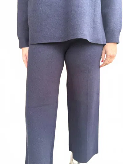 See And Be Seen Women's Sweater Pants In Navy In Blue