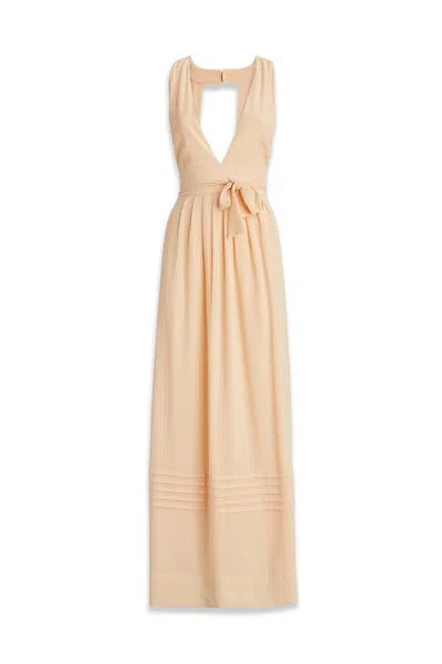 See By Chloé Deep V-neckline Georgette Dress In Orange