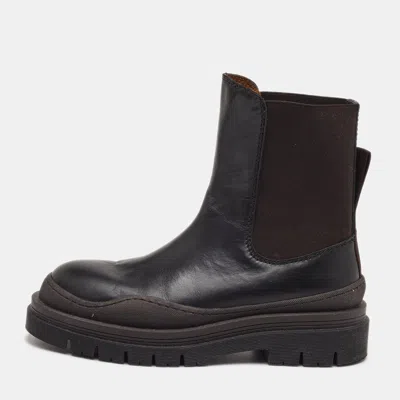 Pre-owned See By Chloé Ally Size 37 Black Leather Ankle Length Boots