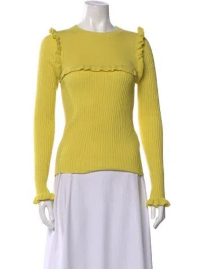 Pre-owned See By Chloé Alpaca Crew Neck Sweater In Yellow