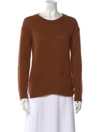 Pre-owned See By Chloé Alpaca Scoop Neck Sweater In Brown