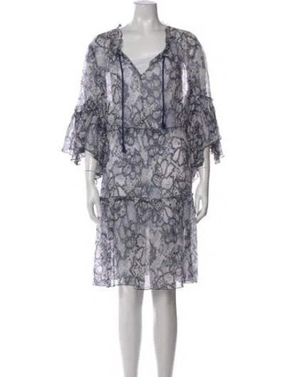 Pre-owned See By Chloé Animal Print Mini Dress In White