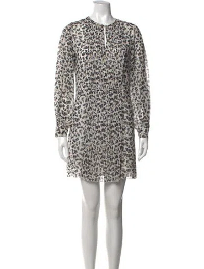 Pre-owned See By Chloé Animal Print Mini Dress In White