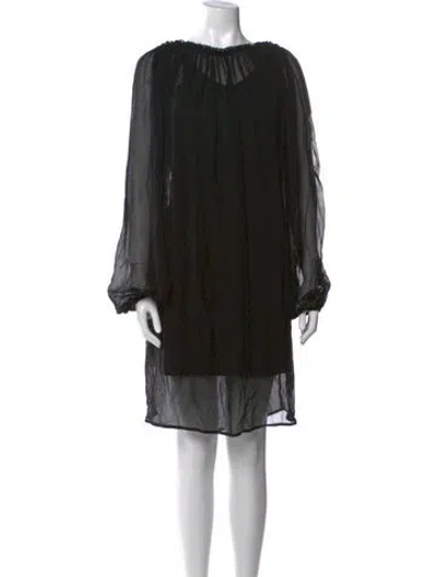 Pre-owned See By Chloé Bateau Neckline Knee-length Dress In Black
