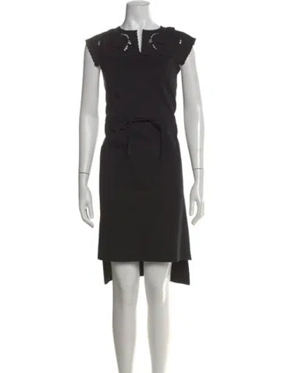 Pre-owned See By Chloé Bateau Neckline Knee-length Dress In Black