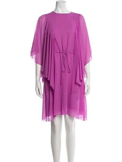 Pre-owned See By Chloé Bateau Neckline Knee-length Dress In Purple