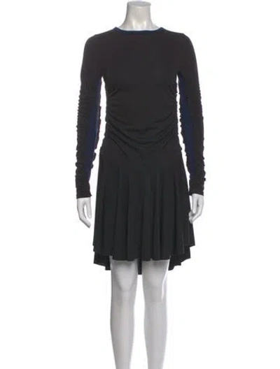 Pre-owned See By Chloé Bateau Neckline Mini Dress In Gray
