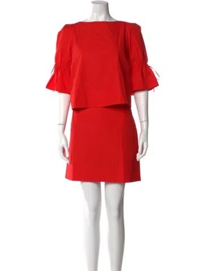 Pre-owned See By Chloé Bateau Neckline Mini Dress In Red