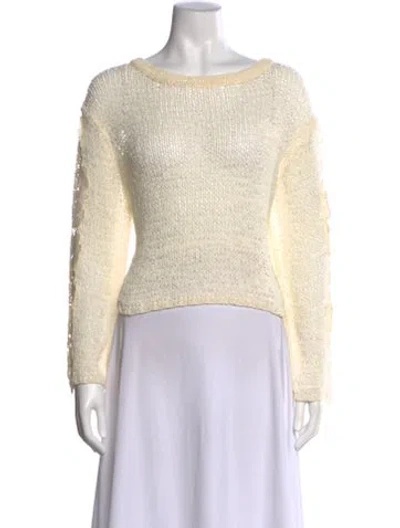 Pre-owned See By Chloé Bateau Neckline Sweater In Neutral