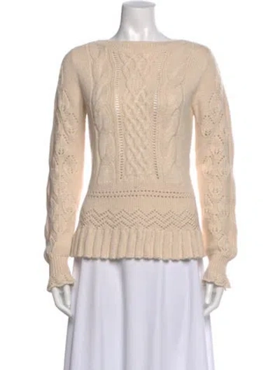 Pre-owned See By Chloé Bateau Neckline Sweater In Neutral