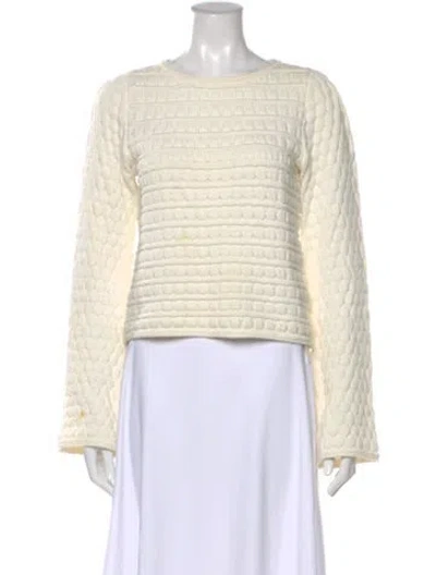 Pre-owned See By Chloé Bateau Neckline Sweater In White