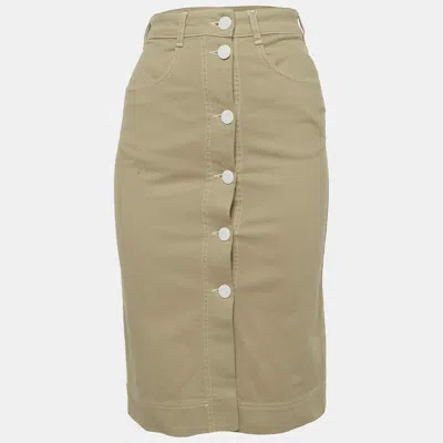 Pre-owned See By Chloé Beige Cotton Pencil Skirt S In Sand