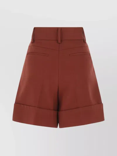 See By Chloé Belt Loops Cotton Blend Shorts In Blue