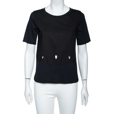 See By Chloé See By Chloe Black Cotton Cut Out Detail Jersey T-shirt M