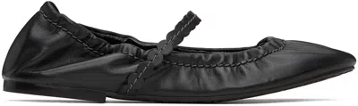 See By Chloé Black Kaddy Ballerina Flats In 999 Black