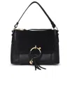 SEE BY CHLOÉ SEE BY CHLOÉ BLACK LEATHER SMALL JOAN BAG