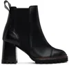 See By Chloé Black Mallory Chelsea Boots In 999-black
