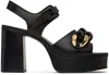 See By Chloé Black Monyca Platform Mules In 999 Black