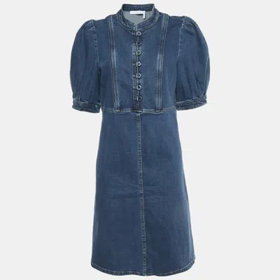 Pre-owned See By Chloé Blue Denim Midi Dress L