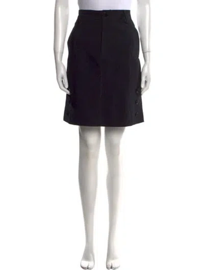 Pre-owned See By Chloé Braided Accents Knee-length Skirt In Black