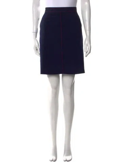 Pre-owned See By Chloé Braided Accents Knee-length Skirt In Blue