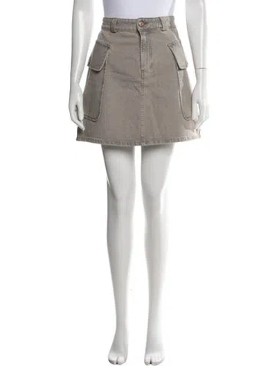 Pre-owned See By Chloé Braided Accents Mini Skirt In Neutrals