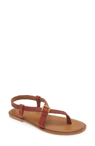 See By Chloé Braided Leather Sandal In Gaucho