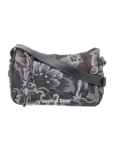Pre-owned See By Chloé Canvas Messenger Bag In Gray