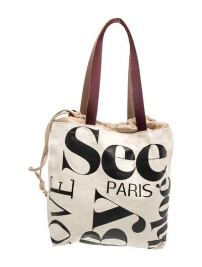 Pre-owned See By Chloé Canvas Shoulder Bag In Neutral