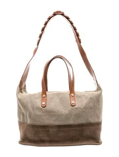 Pre-owned See By Chloé Canvas Top Handle Bag In Neutral