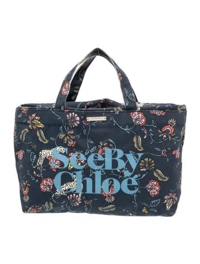Pre-owned See By Chloé Canvas Tote In Blue