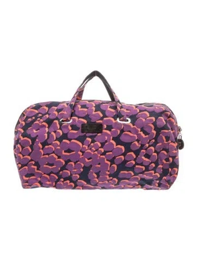 Pre-owned See By Chloé Canvas Weekender Bag In Purple