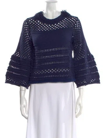 Pre-owned See By Chloé Cashmere Scoop Neck Sweater In Blue