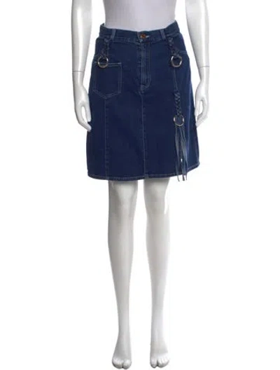 Pre-owned See By Chloé Chain-link Accents Mini Skirt In Blue