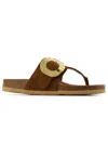 See By Chloé Chanu Suede Slides In Brown