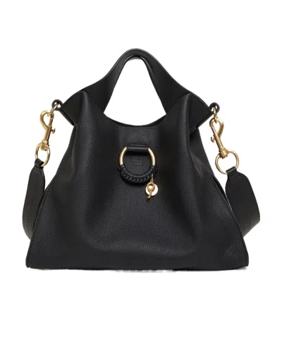 See By Chloé Charm-detail Leather Tote Bag In Black