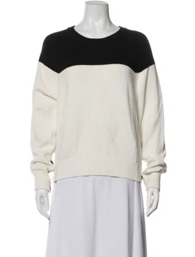 Pre-owned See By Chloé Colorblock Pattern Crew Neck Sweater In Black/neutrals