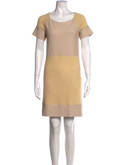 Pre-owned See By Chloé Colorblock Pattern Mini Dress In Neutrals