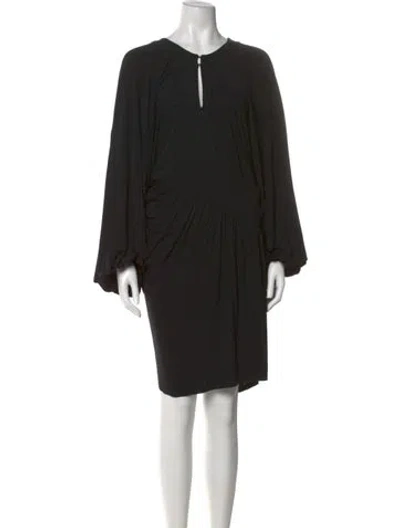 Pre-owned See By Chloé Crew Neck Knee-length Dress In Black