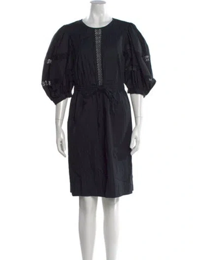 Pre-owned See By Chloé Crew Neck Knee-length Dress In Black