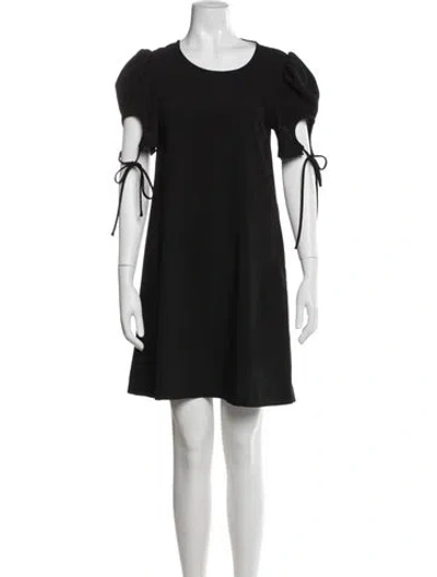 Pre-owned See By Chloé Crew Neck Knee-length Dress In Black