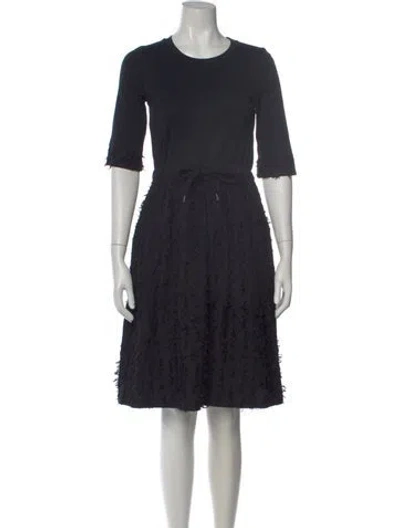 Pre-owned See By Chloé Crew Neck Knee-length Dress In Black